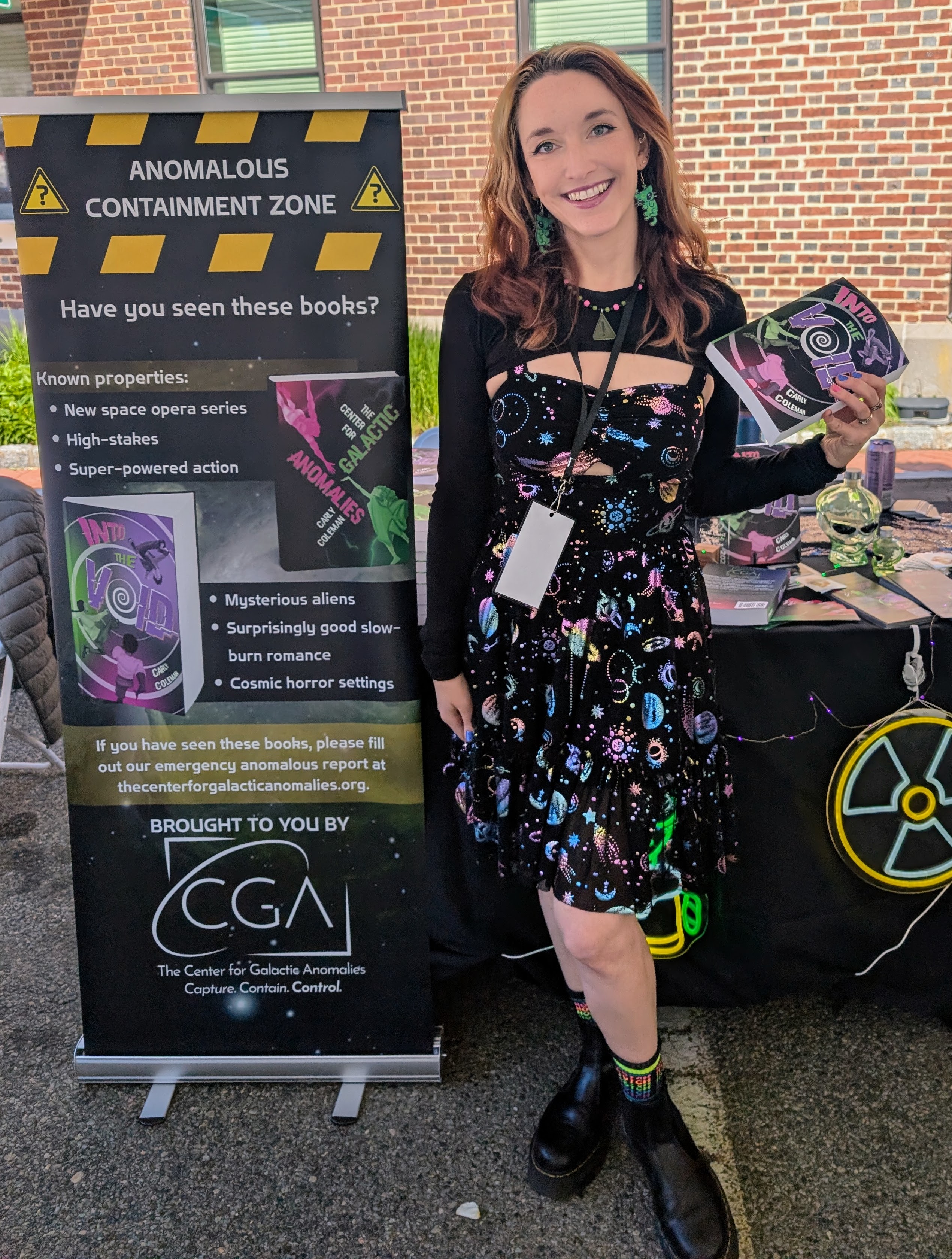 Carly Coleman at a book event in NY